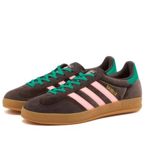 Adidas Gazelle Indoor Woman JI2714 Dark Brown / Glow Pink / Court Green