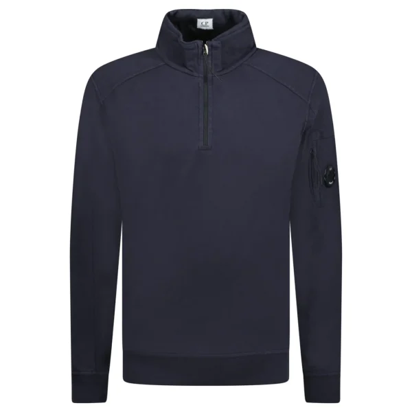 C.P. Company Light Fleece Half Zipped Sweatshirt Navy