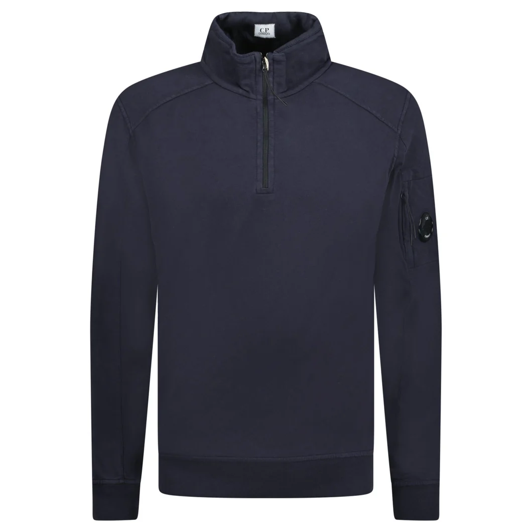 C.P. Company Light Fleece Half Zipped Sweatshirt Navy