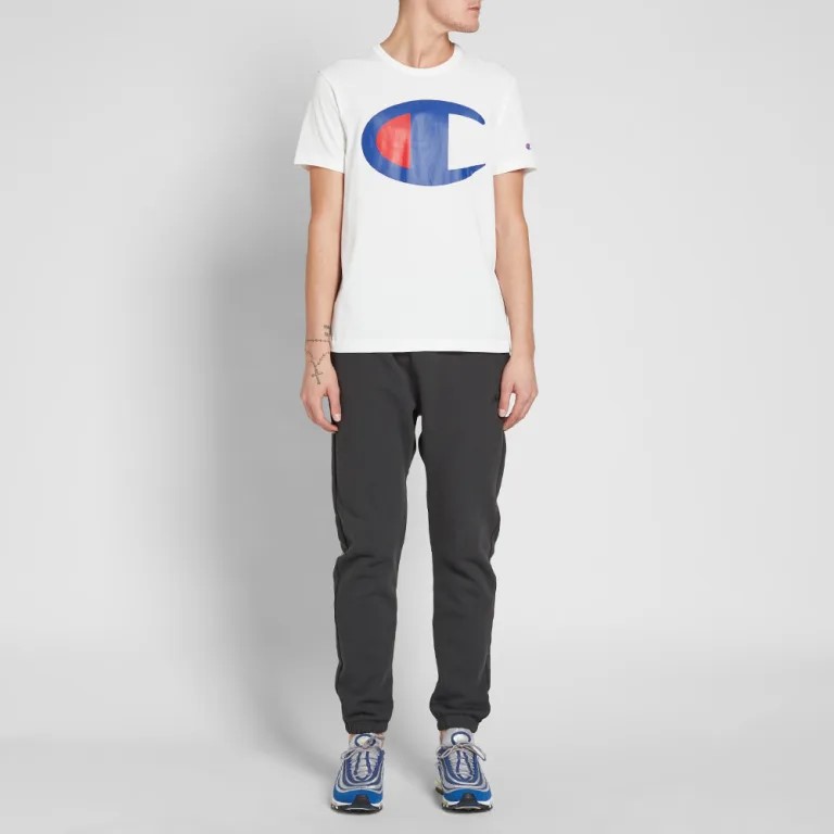 Champion Reverse Weave Large C T-Shirt White - Imagen 2