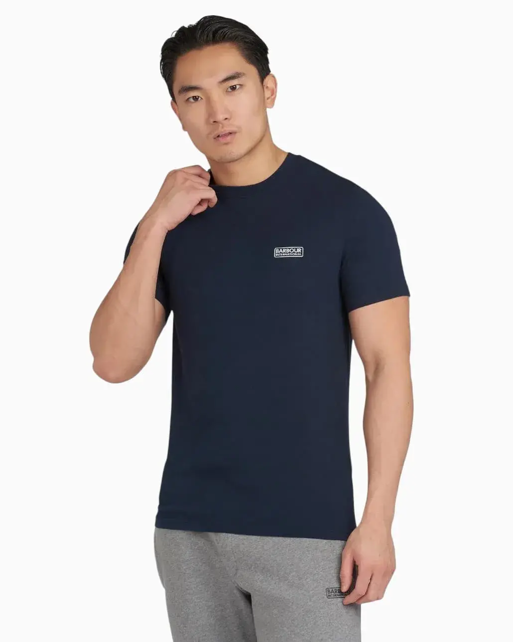 Barbour International Essential Small Logo T-Shirt Navy - Imagen 2