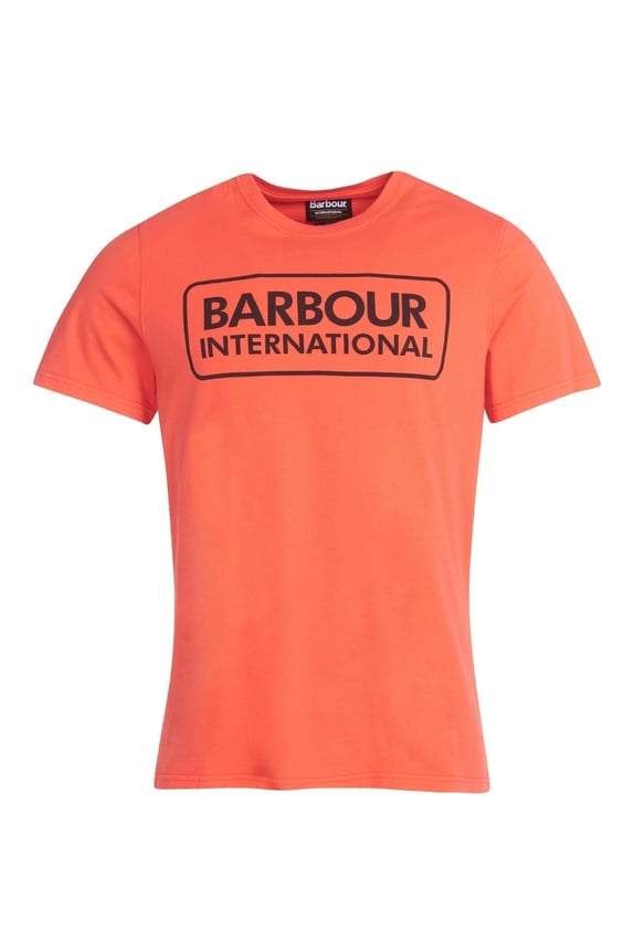 Barbour International Essential Large Logo T-Shirt Intense Orange