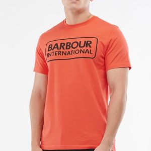 Barbour International Essential Large Logo T-Shirt Intense Orange - Imagen 2