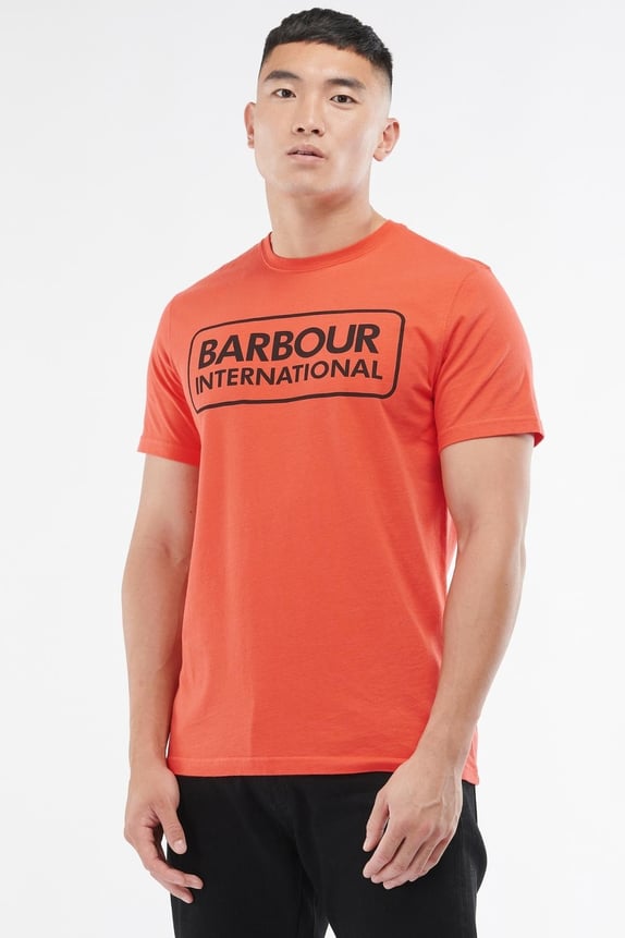 Barbour International Essential Large Logo T-Shirt Intense Orange - Imagen 2