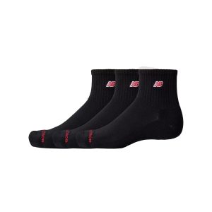 New Balance Patch Logo Ankle 3 Pack Black
