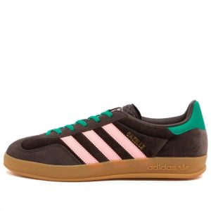 Adidas Gazelle Indoor Woman JI2714 Dark Brown / Glow Pink / Court Green - Imagen 2