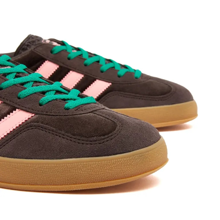 Adidas Gazelle Indoor Woman JI2714 Dark Brown / Glow Pink / Court Green - Imagen 4