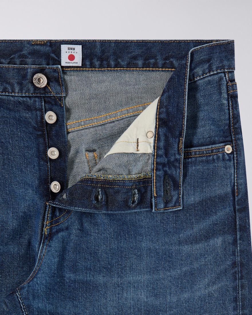 Edwin Regular Tapered Jeans L32 Blue - mid dark used - Imagen 3