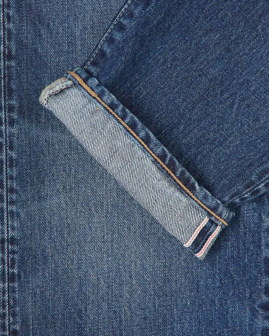 Edwin Regular Tapered Jeans L30 Blue Dark Used - Imagen 4