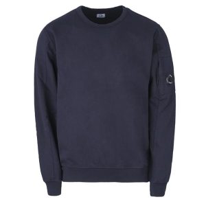 C.P. Company Sweatshirts Crew Neck Light Fleece Total Eclipse Navy