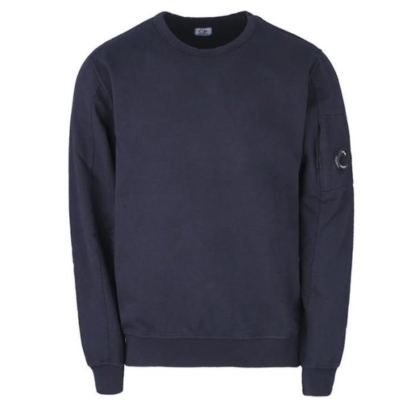 C.P. Company Sweatshirts Crew Neck Light Fleece Total Eclipse Navy