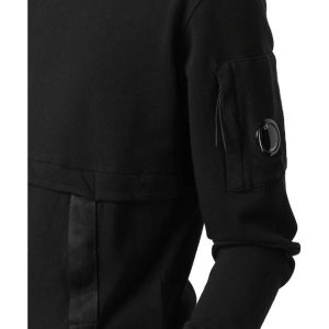 C.P. Company Sweatshirt Cotton Fleece CMSS135A Black - Imagen 2