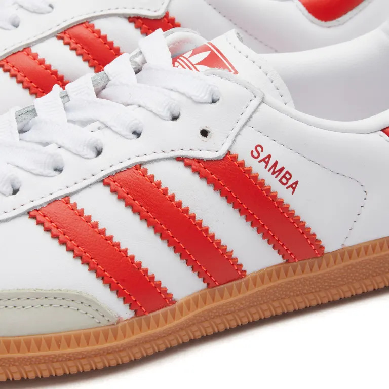 Adidas Samba OG Woman IF6513 Cloud White / Solar Red / Off White - Imagen 5