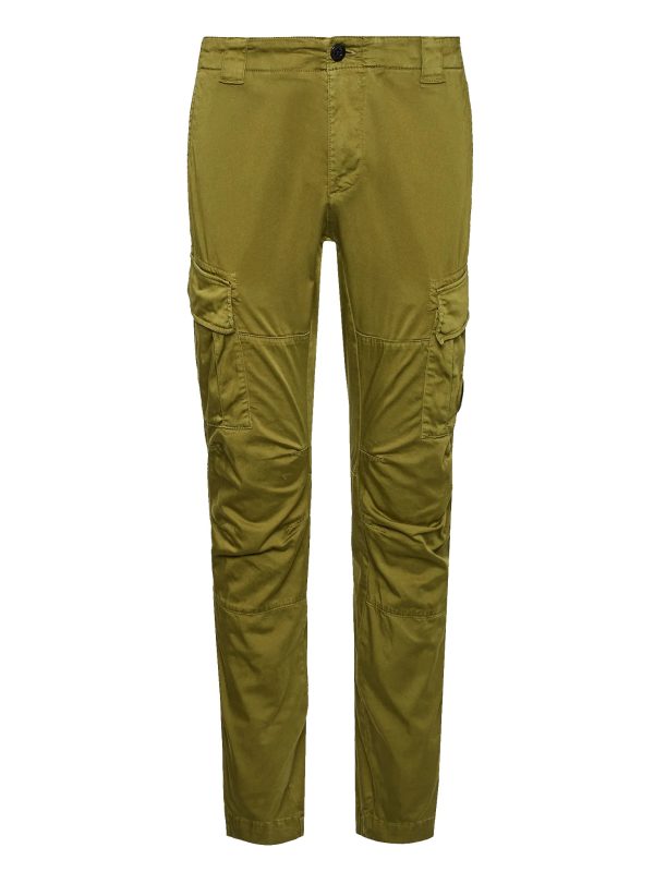 C.P. Company Stretch Sateen Lens Cargo Pants Green 698