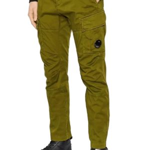 C.P. Company Stretch Sateen Lens Cargo Pants Green 698 - Imagen 3