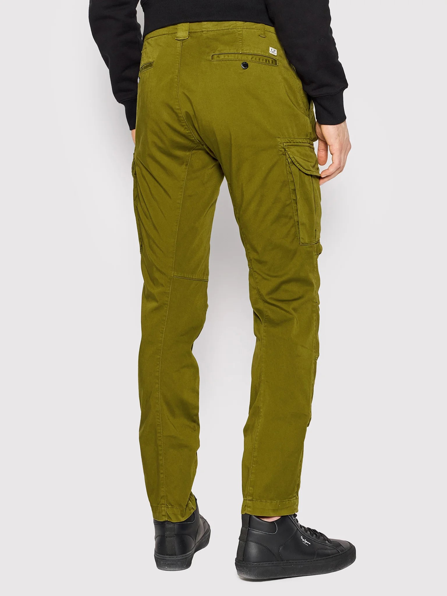 C.P. Company Stretch Sateen Lens Cargo Pants Green 698 - Imagen 4