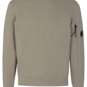C.P. Company Diagonal Raised Fleece Crew Neck Sweatshirt Army Green