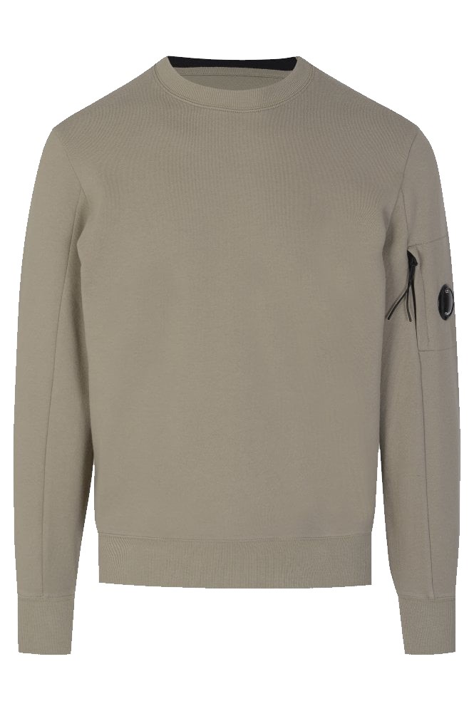 C.P. Company Diagonal Raised Fleece Crew Neck Sweatshirt Army Green