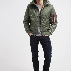 Alpha Industries MA-1 Hooded Sage Green - Imagen 2