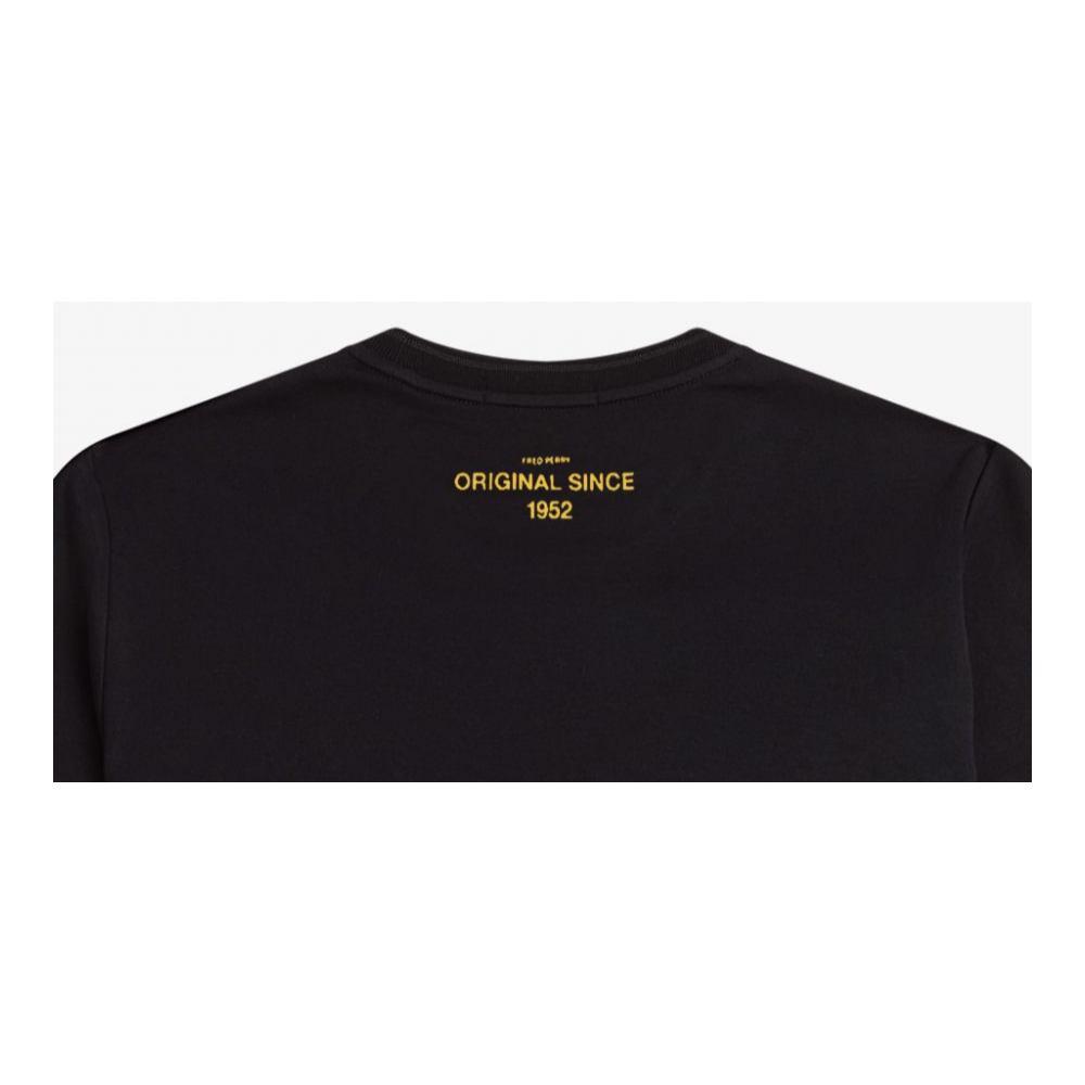 Fred Perry Velvet Laurel T-Shirt Black - Imagen 2