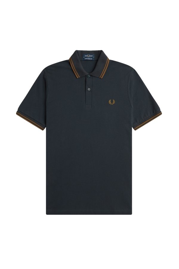 Fred Perry Reissues Original Twin Tipped Polo Night Green / Dark Caramel / Dark Caramel