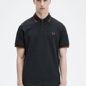 Fred Perry Reissues Original Twin Tipped Polo Night Green / Dark Caramel / Dark Caramel - Imagen 2