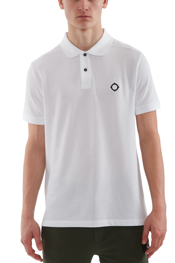 MA.STRUM SS Pique Polo Optic White