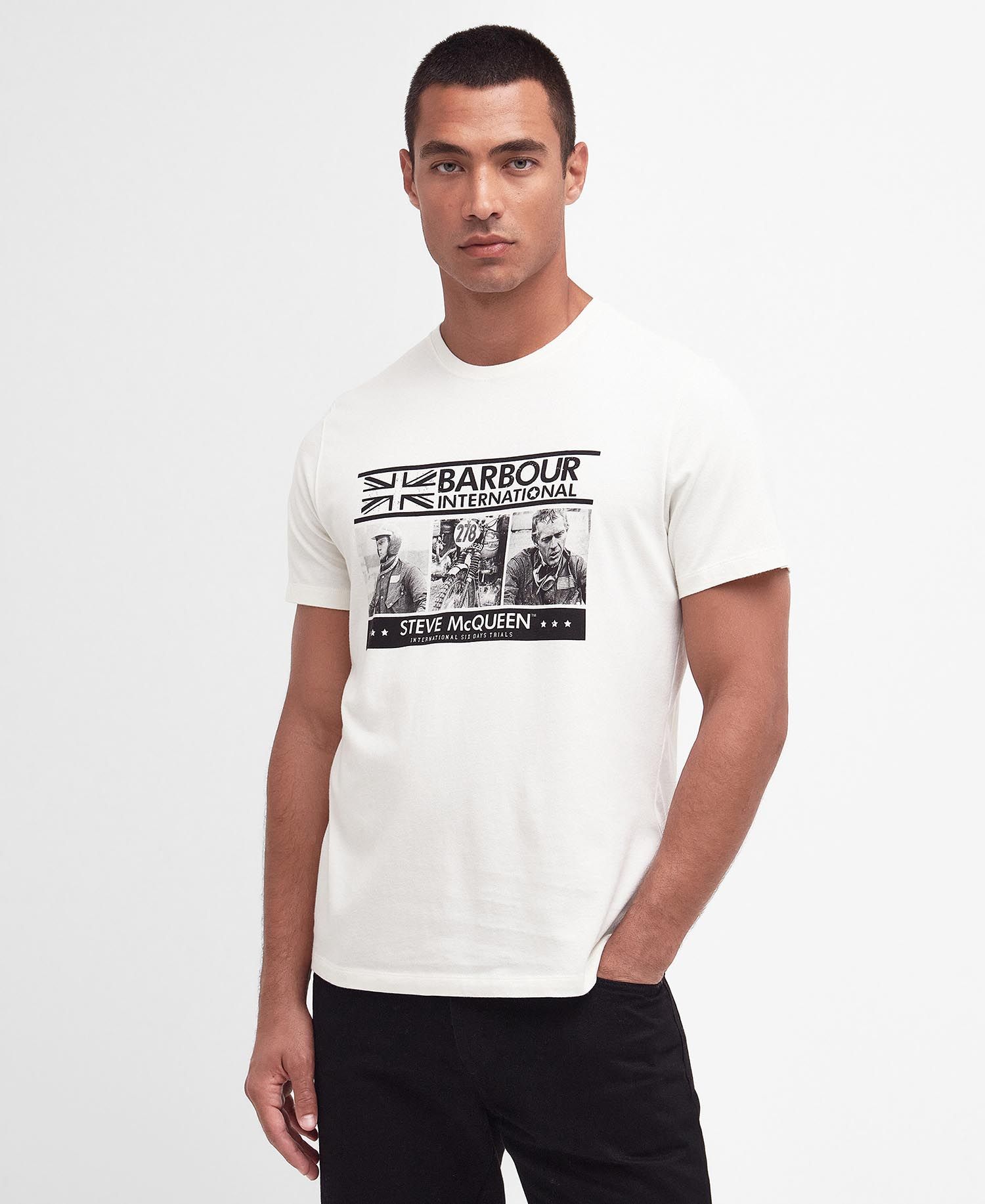 Barbour International Charge T-Shirt Whisper White - Imagen 2