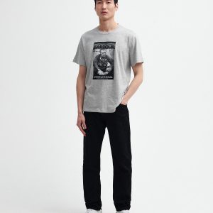 Barbour International Mount T-Shirt Grey Marl - Imagen 2