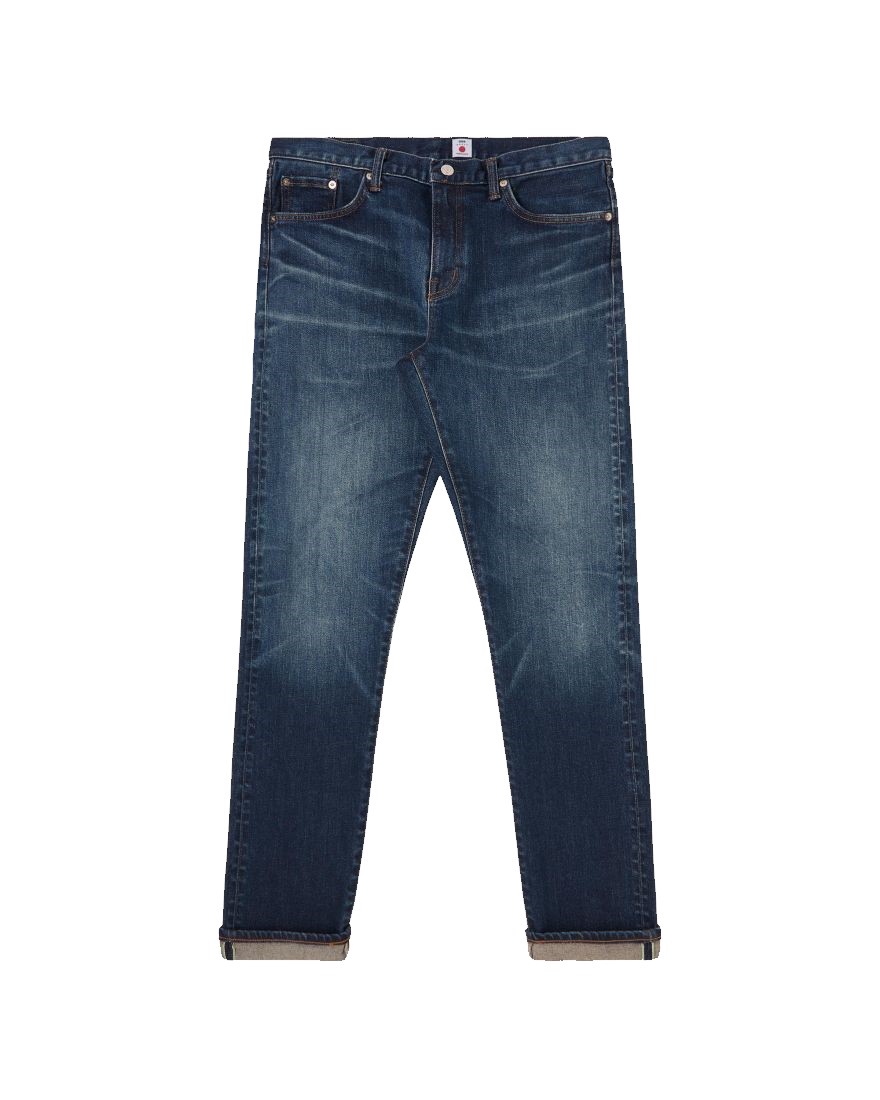 Edwin Slim Tapered Jeans L32 Blue Mid Dark Used