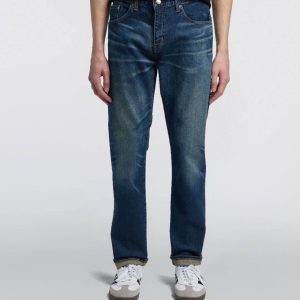 Edwin Slim Tapered Jeans L32 Blue Mid Dark Used - Imagen 2