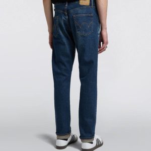 Edwin Slim Tapered Jeans L32 Blue Mid Dark Used - Imagen 3