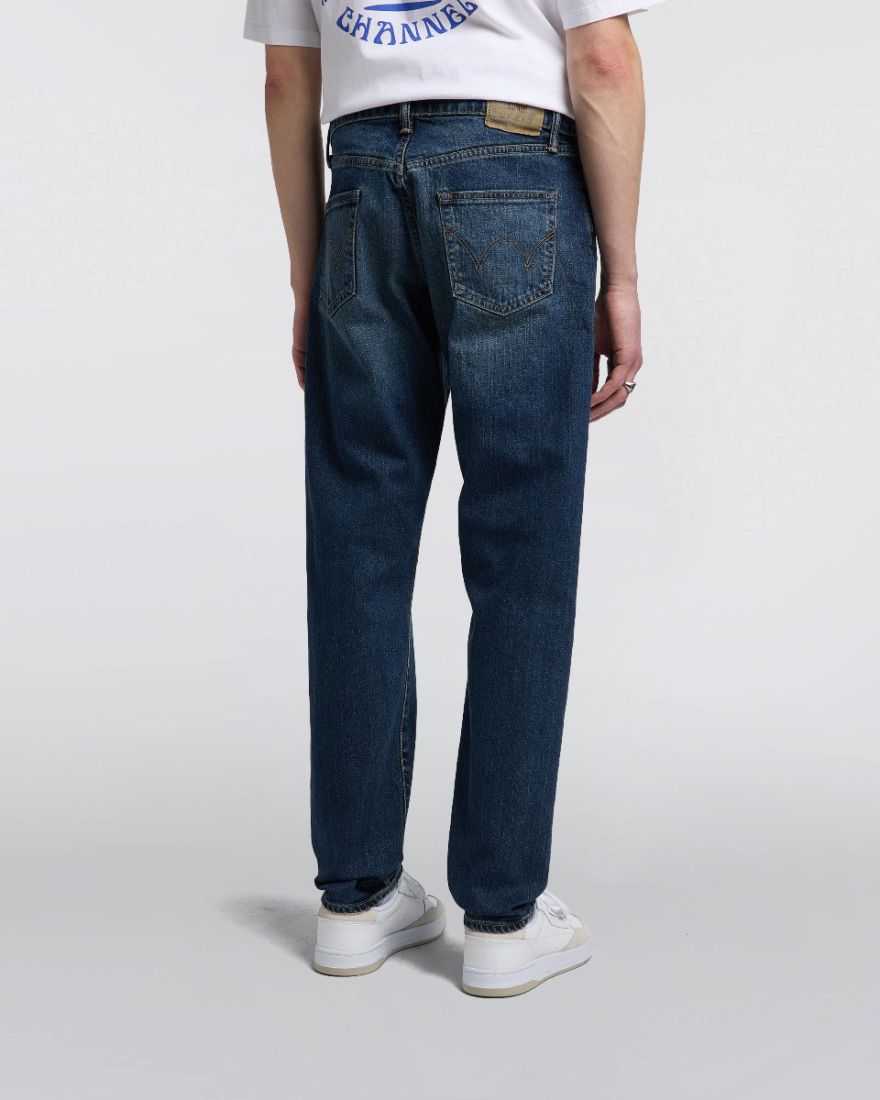 Edwin Regular Tapered Jeans L32 Blue Dark Used - Imagen 3