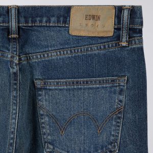 Edwin Regular Tapered Jeans L32 Blue Dark Used - Imagen 5