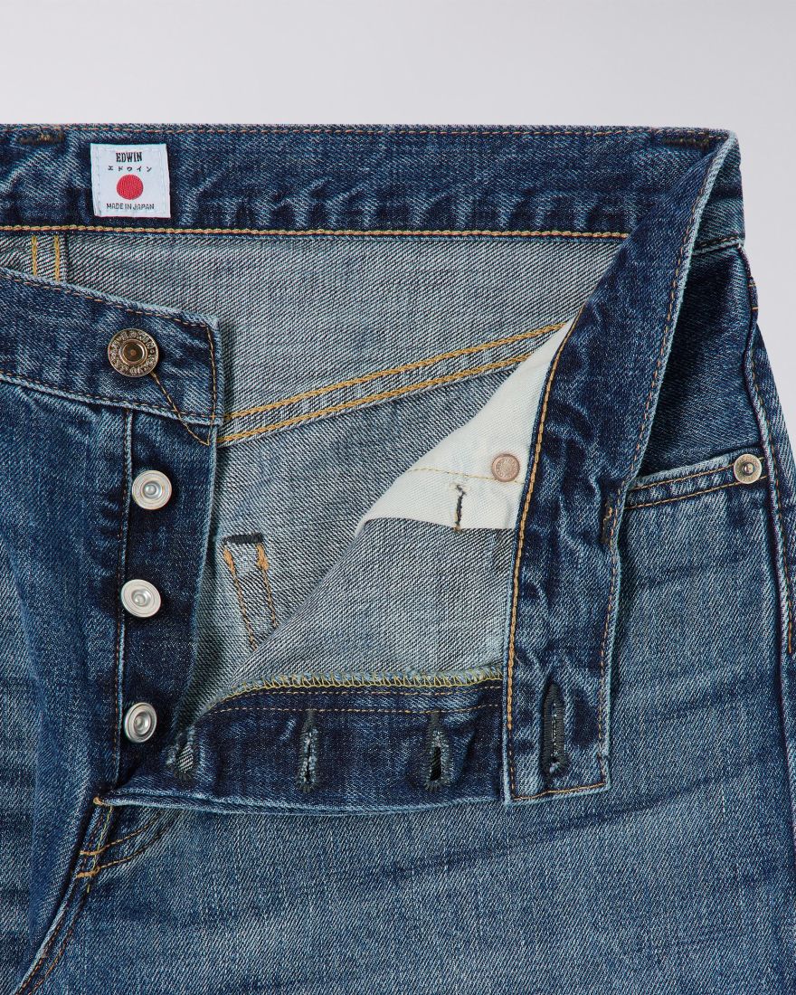 Edwin Regular Tapered Jeans L32 Blue Mid Dark Wash - Imagen 4