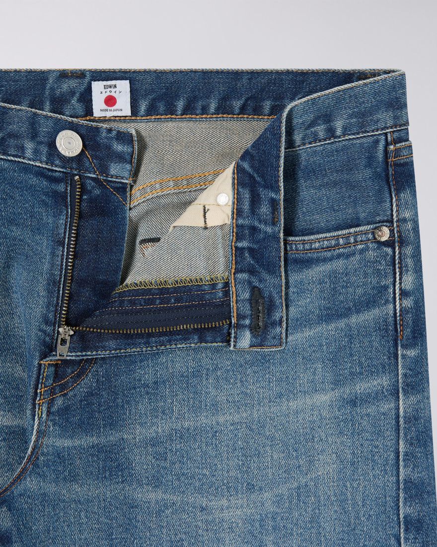 Edwin Regular Tapered Jeans L32 Blue Mid Used - Imagen 4