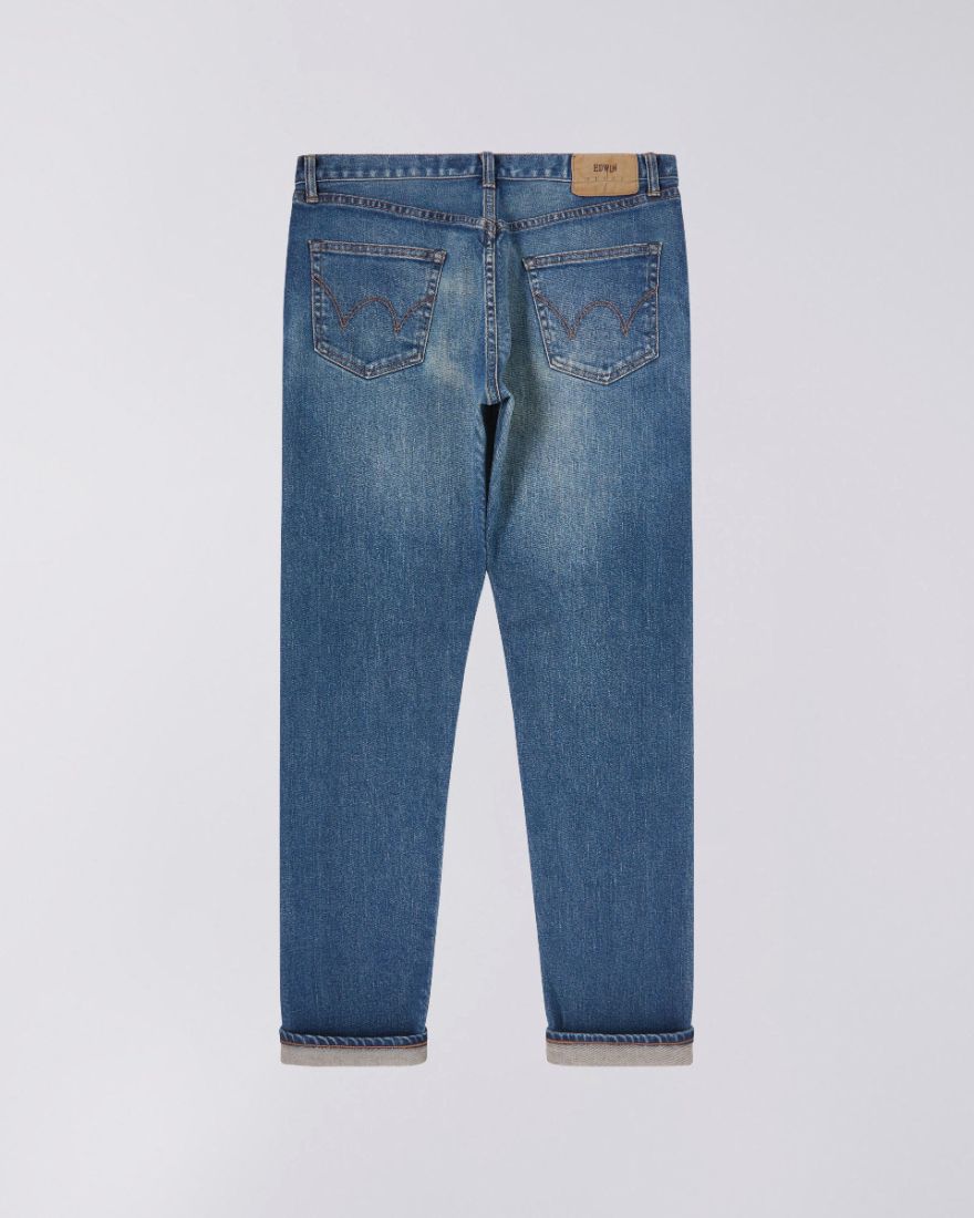 Edwin Slim Tapered Jeans L32 Blue Mid Used - Imagen 2