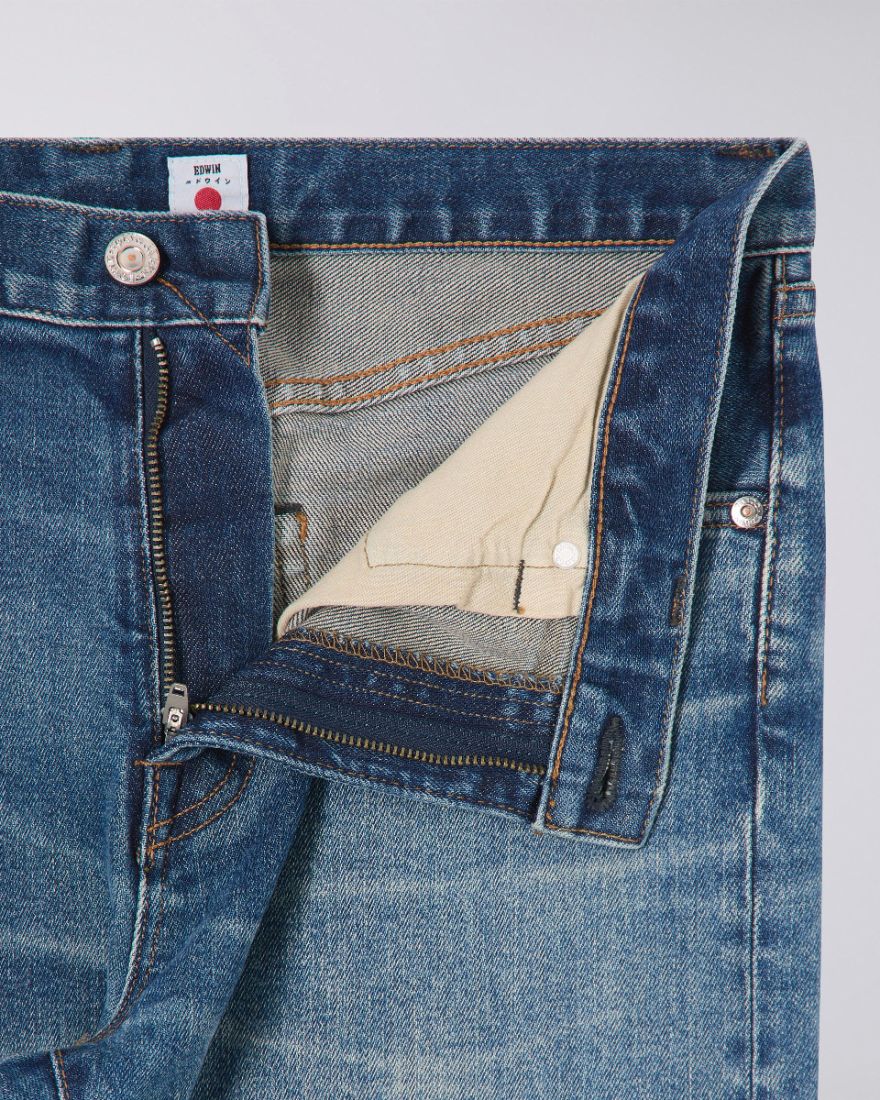 Edwin Slim Tapered Jeans L32 Blue Mid Used - Imagen 3