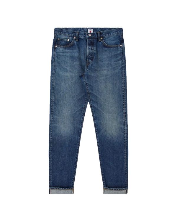 Edwin Slim Tapered Jeans L32 Blue Dark Used Made in Japan