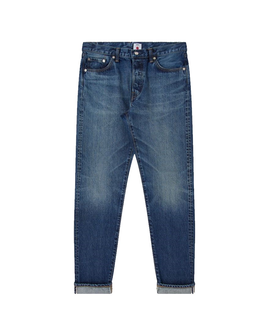 Edwin Slim Tapered Jeans L32 Blue Dark Used Made in Japan