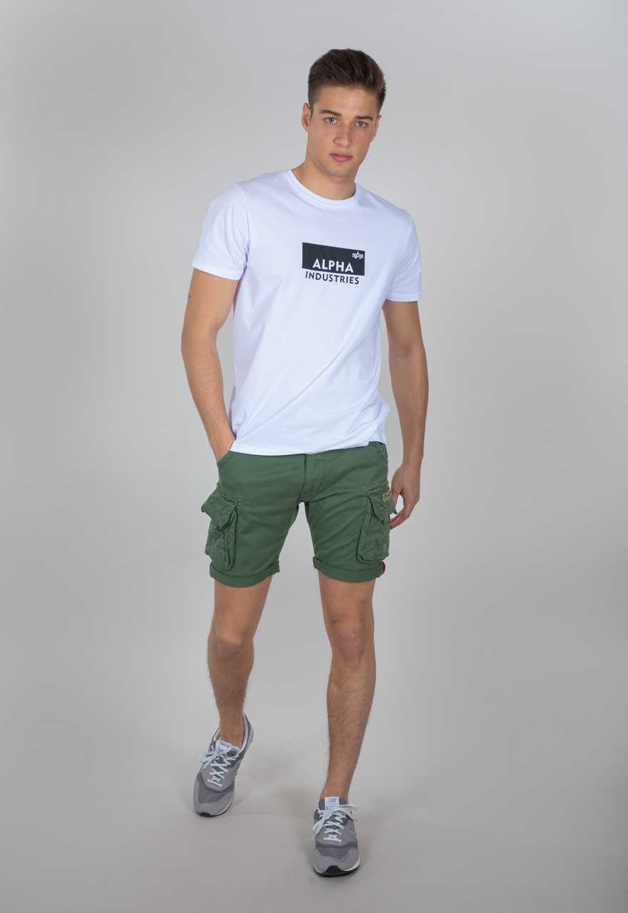 Alpha Industries Crew Cargo Short Vintage Green - Imagen 2