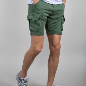 Alpha Industries Crew Cargo Short Vintage Green - Imagen 3