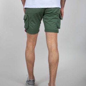 Alpha Industries Crew Cargo Short Vintage Green - Imagen 4