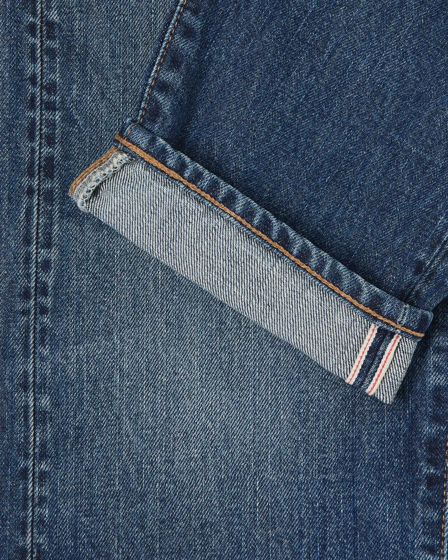 Edwin Slim Tapered Jeans L32 Blue Dark Used - Imagen 4