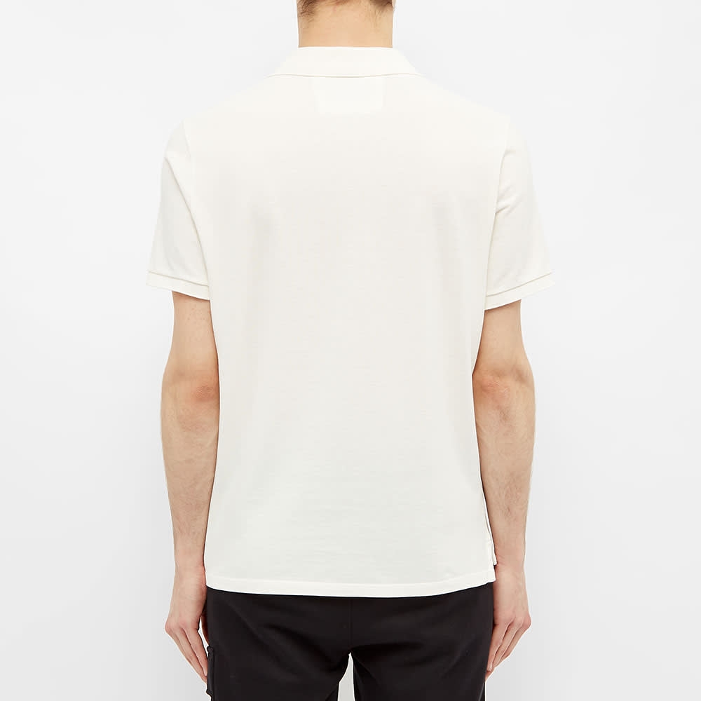 C.P. Company Stretch Pique Slim Fit Logo Polo Gauze White - Imagen 3