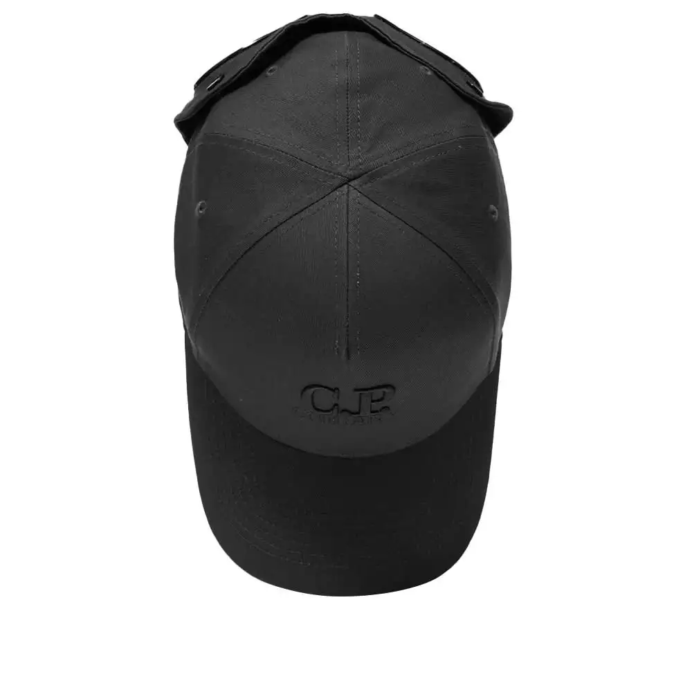 C.P. Company Gabardine Goggle Cap Black - Imagen 3