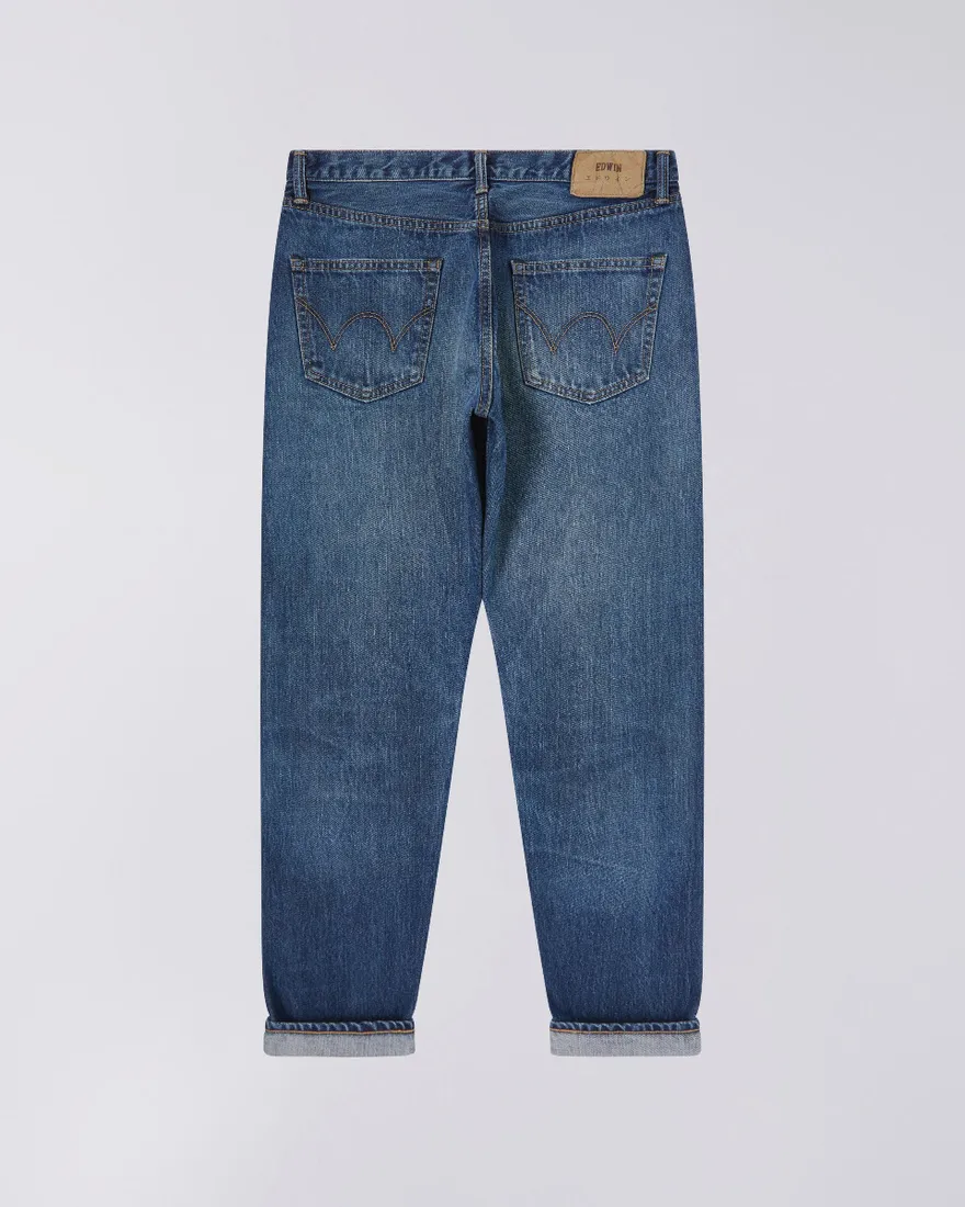 Edwin Regular Tapered Jeans L32 Blue Dark Used - Imagen 2