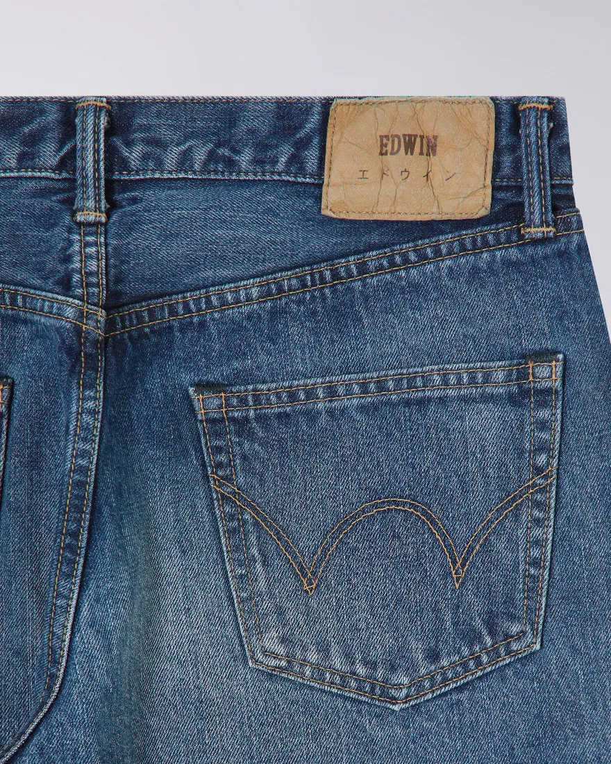 Edwin Regular Tapered Jeans L32 Blue Dark Used - Imagen 3