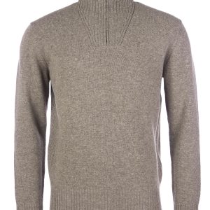Barbour Essential Lambswool Half Zip Dk Stone