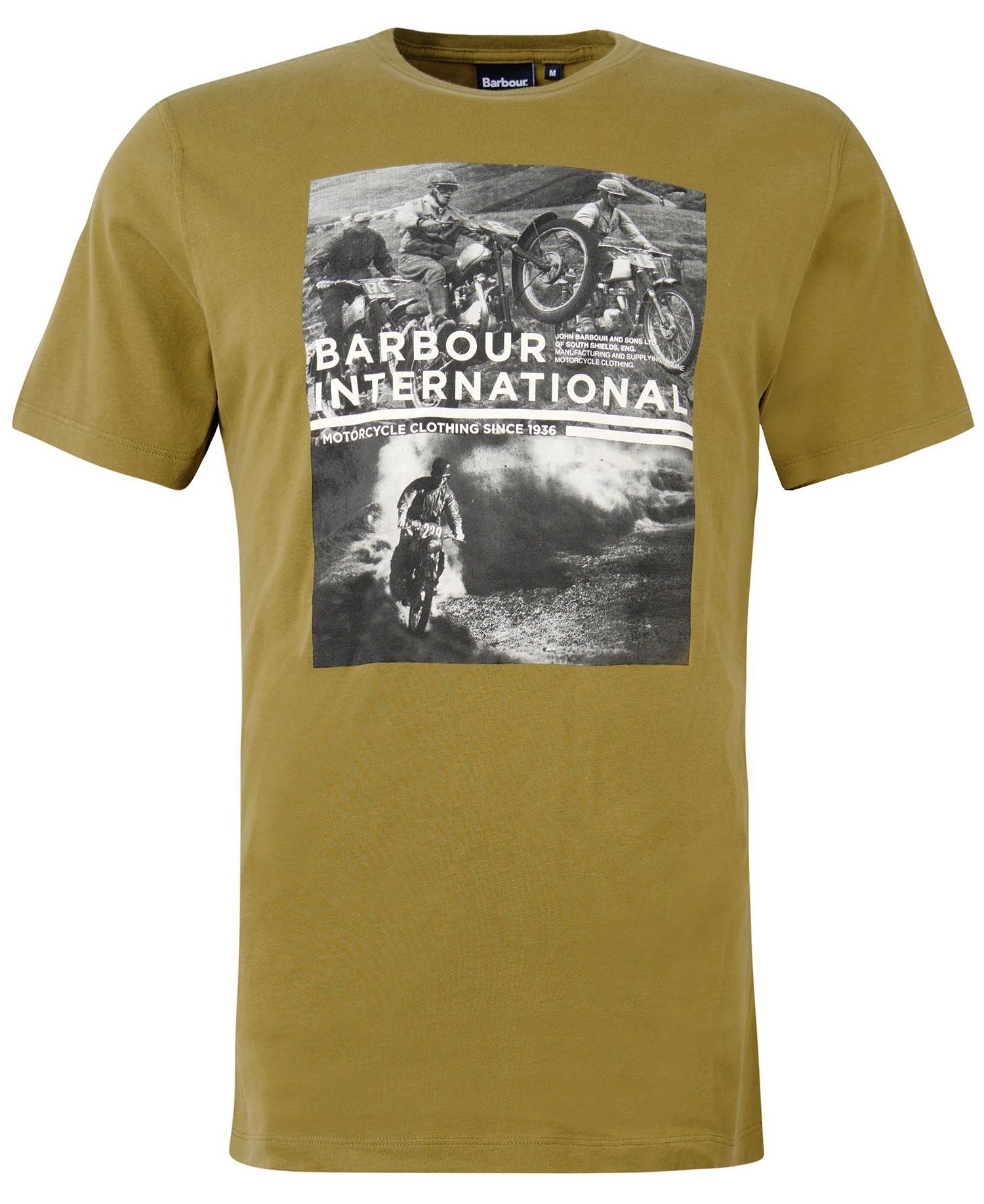 Barbour International Race T-Shirt Archive Olive